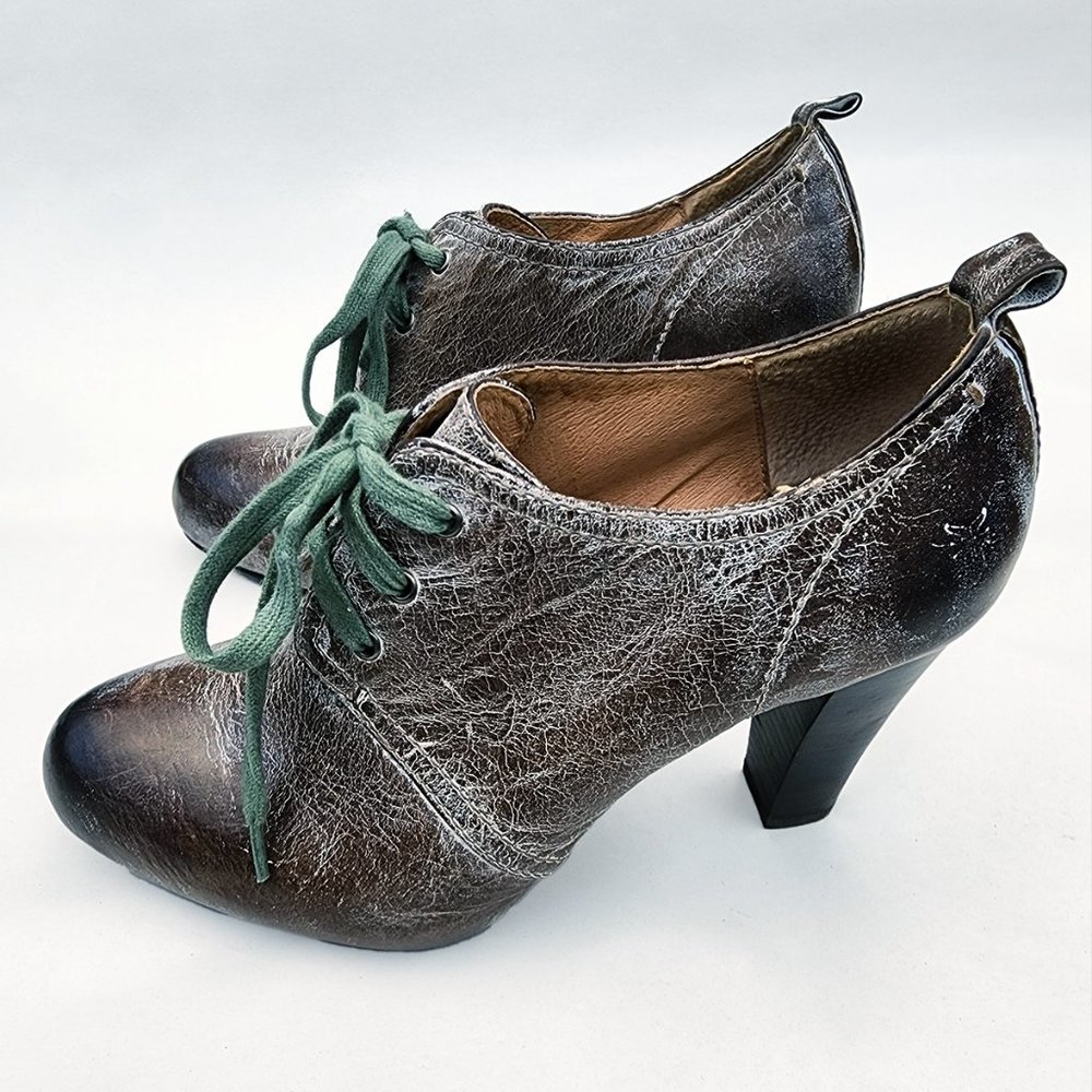 Frye Ankle Boots with Green Laces - Picture 3 of 7